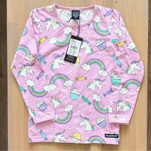 Pink Unicorn & Rainbow Organic Cotton Long Sleeve